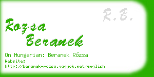 rozsa beranek business card